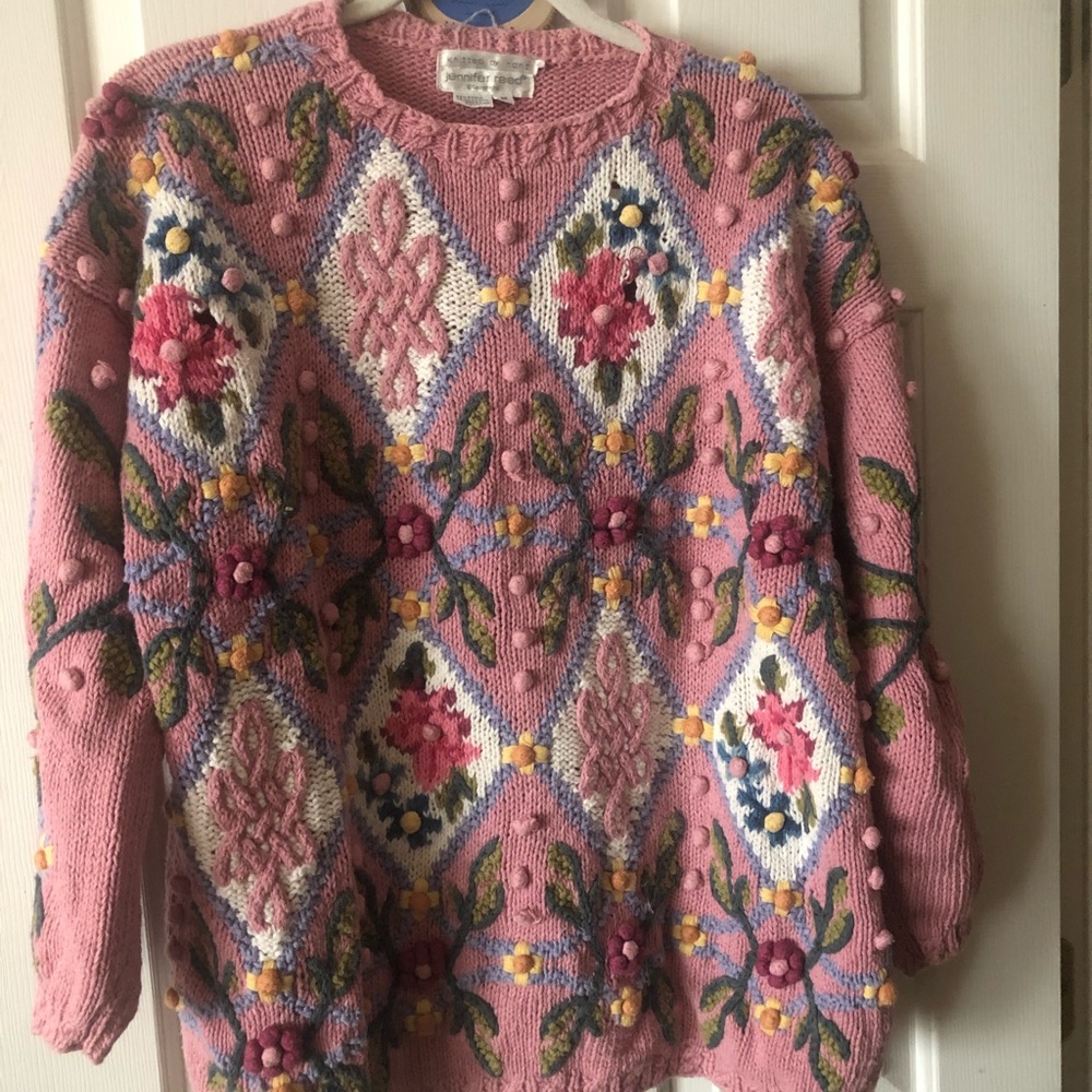 Jennifer Reed hand knit sweater Size M.